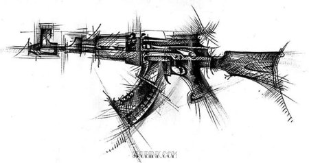 Эскиз тату автомат