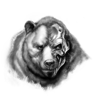 Медведь Гризли тату