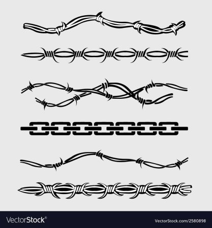 Колючая проволока тату эскиз