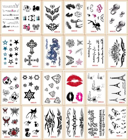 Татуировки для девушек переводные