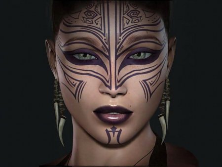 Шаманские узоры на лице