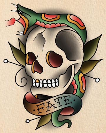 Тату в стиле Олд скул