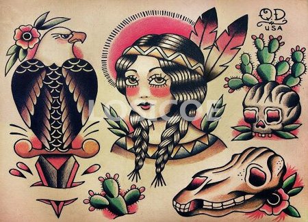 Традиционный стиль тату эскизы