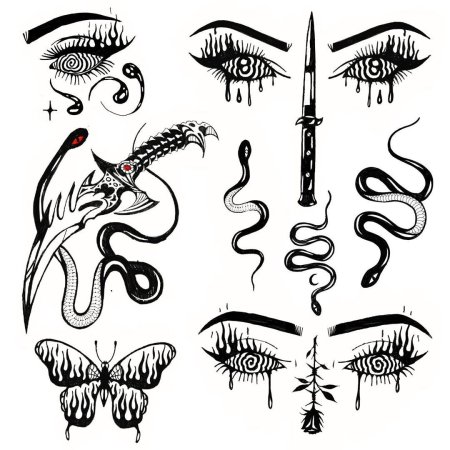 Тату эскизы девушка и череп