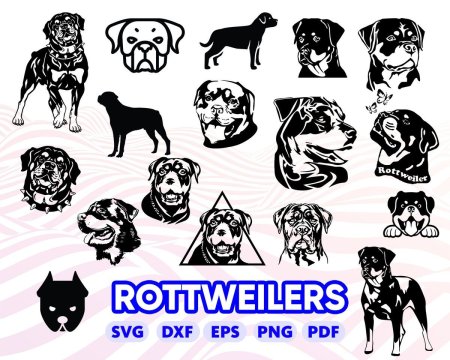 Векторный ротвейлер тату