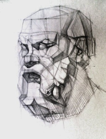 Гипсовая голова Сократ обрубовка