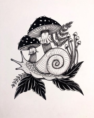 Тату улитка эскизы