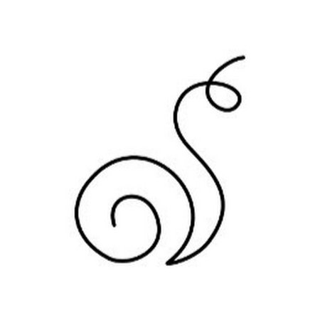 Улитка контур тату