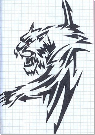 Эскизы тату на листе бумаги