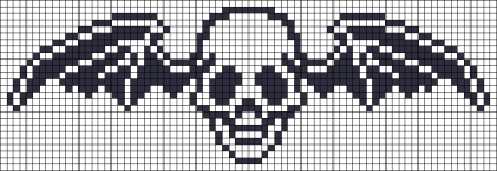 Схемы фенечек из бисера череп