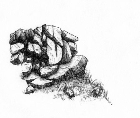 Камни карандашом