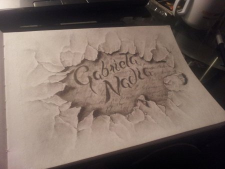 Объемные надписи тату