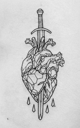 Сердце проткнутое кинжалом