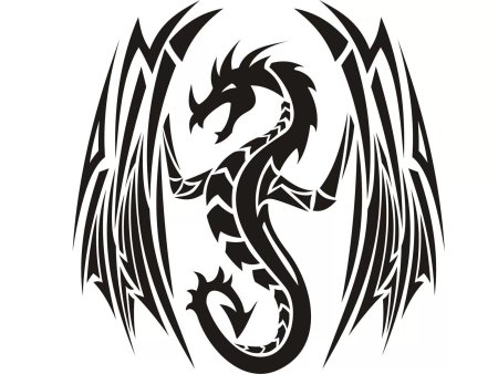 Тату трайбл дракон