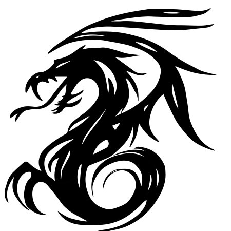 Тату трайбл дракон