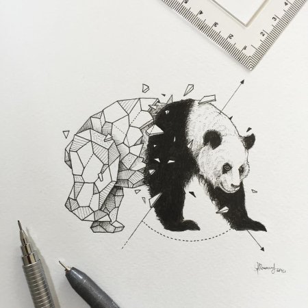 Kerby Rosanes геометрические животные тату