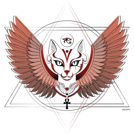 Bastet богиня Египта тату