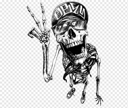 Тату скелет