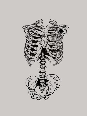 Мелкие рисунки тату скелет