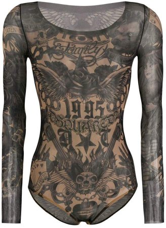 Боди dsquared2 иероглифы
