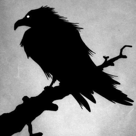 Ворона рисунок
