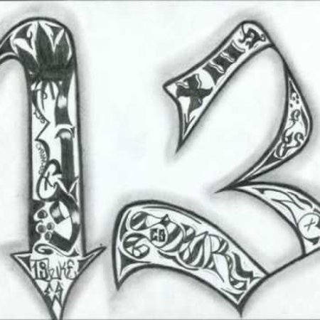 Тату число 13 эскизы