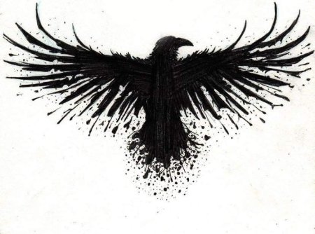 Ворон тату эскиз