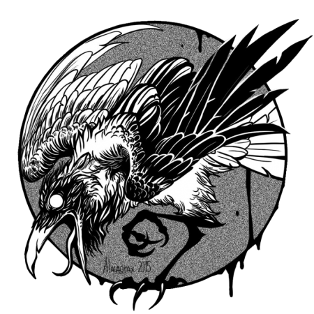 Стилизованный ворон