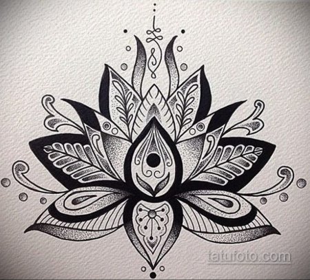 Тату Мандала Лотос