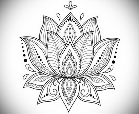 Лотус Мандала Колоринг
