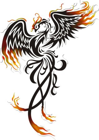 Тату Феникс трайбл