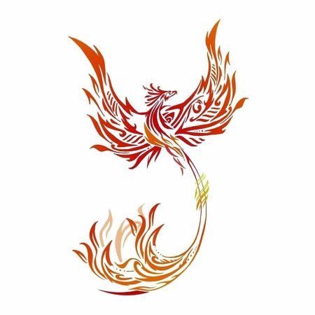 Дракон и Феникс тату