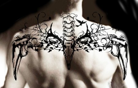 Тату на позвоночнике мужские