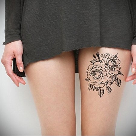 Татуировки на ляшках женские
