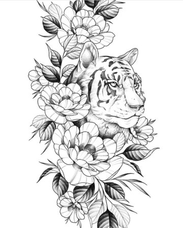 Эскизы тату на бедро