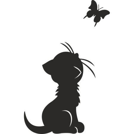 Силуэт котенка