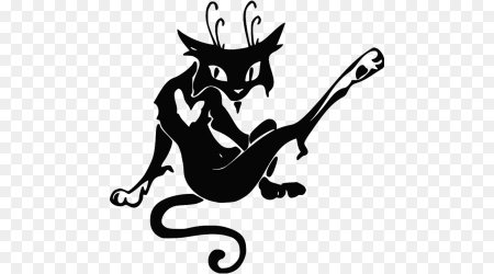 Трафарет тату кошка