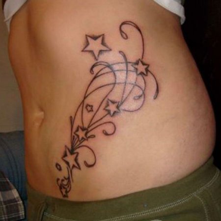 Классные тату на животе