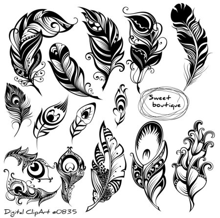 Стилизованное перо