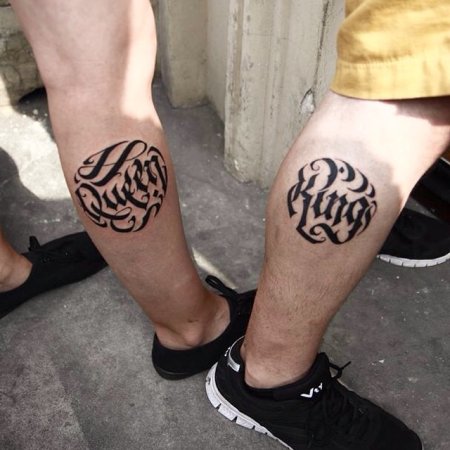 Тату на ноге мужские простые