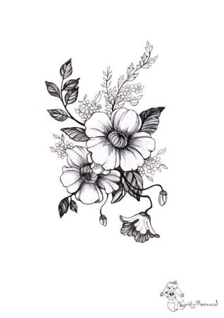 Тату цветы