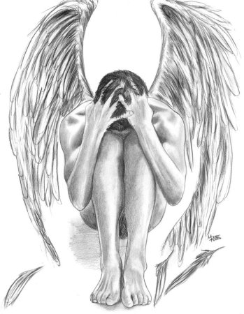 Ангел рисунок карандашом