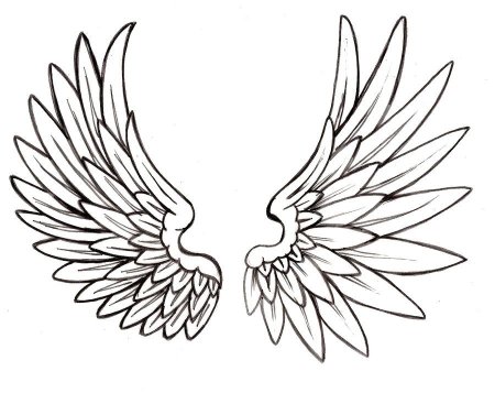 Крылья ангела рисунки тату (50 фото)