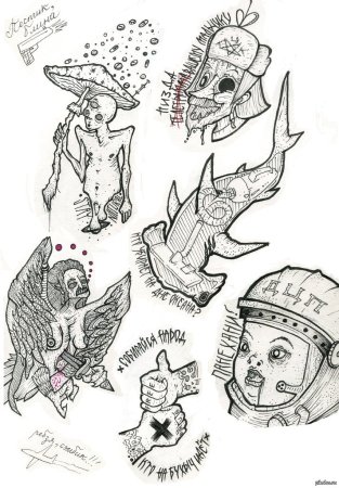 Хендпоук тату эскизы