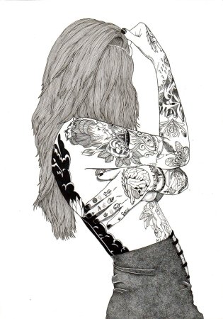 Девушка рисунок