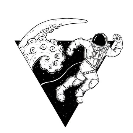 Тату космонавт эскизы