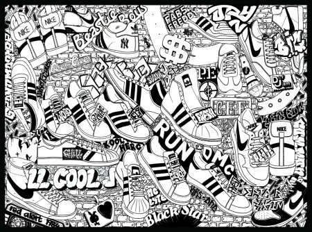 Раскраска в стиле инди