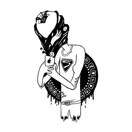 Черно белые эскизы