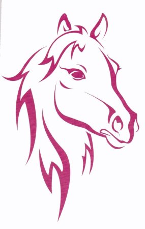 Морда лошади трафарет