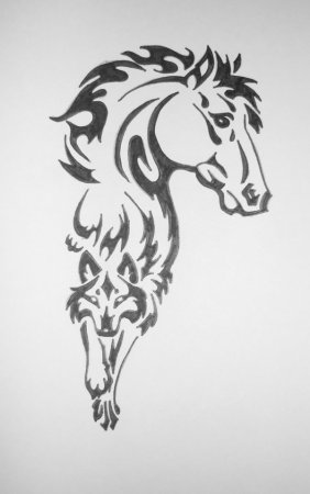 Тату лошадь эскизы